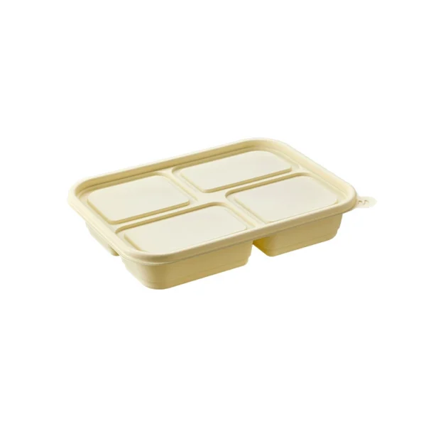 EcoCatHome Compostable Cornstarch Food Container| Wholesale Available | Microwave & Freezer Safe | 100℃/-8℃ Tolerance